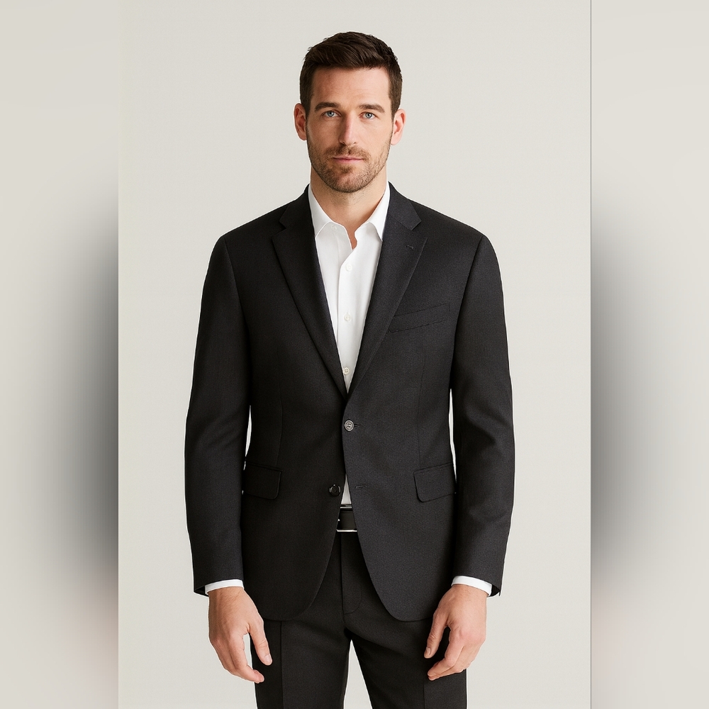 Jack Victor Pinstripe Suit Coat Mens Formal Wedding Business Casual Travel